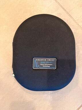 The Sharper Image Quiet Place Noise Cancelling Wired Headphones with Case